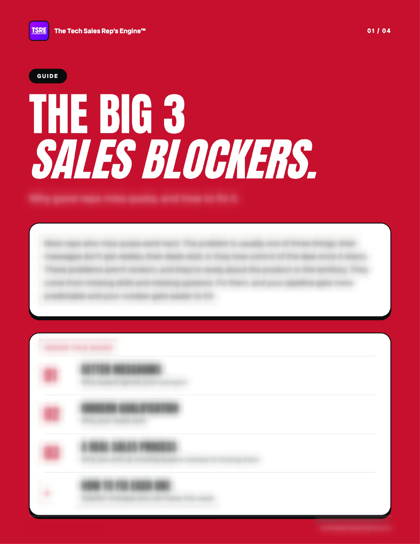 Cover of The Big 3 Sales Blockers